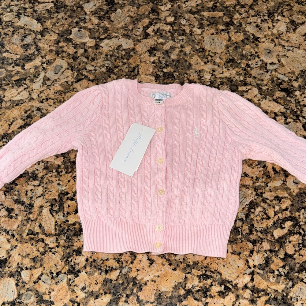 Ralph Lauren Pink Cable Knit Sweater